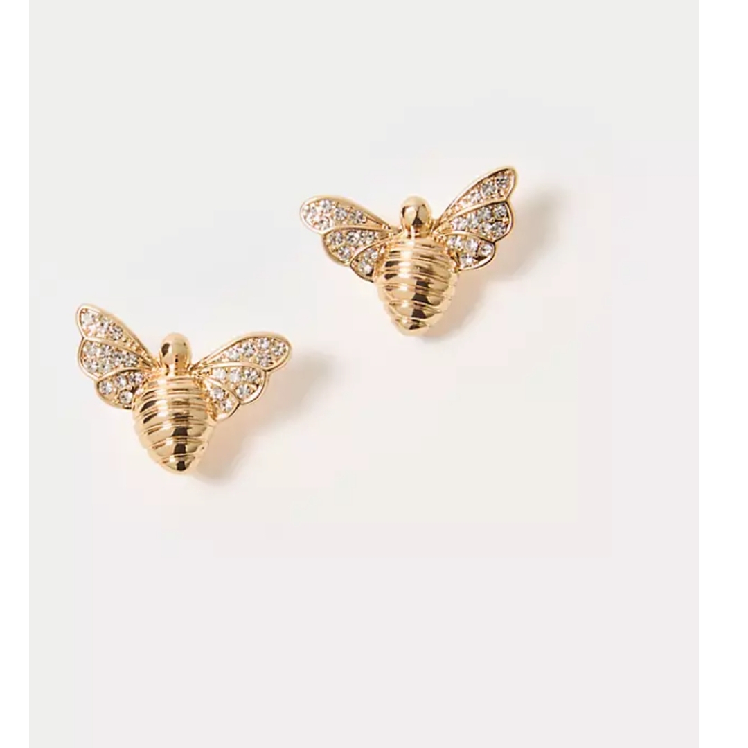 Gold Bee Stud Earrings 40$